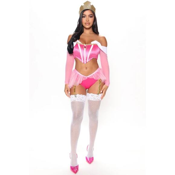 NEW Dreamy Princess Sleeping Beauty Sexy Halloween Cosplay Costume - Picture 4 of 6